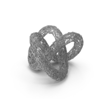 Silver Wire Sculpture Torus Knot PNG & PSD Images