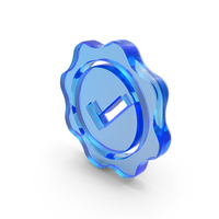 Blue Glass Tick Mark With Frame Symbol PNG & PSD Images