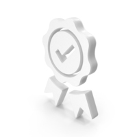 White Tick Mark Badge Symbol PNG & PSD Images