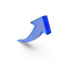 Blue Glass Stock Market Growth Arrow PNG & PSD Images