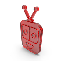 Red Glass Chatbot Icon PNG & PSD Images