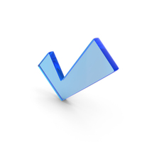 Blue Glass Check Mark Icon PNG & PSD Images