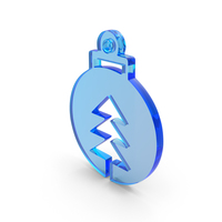 Blue Glass Christmas Decoration Ball Icon PNG & PSD Images