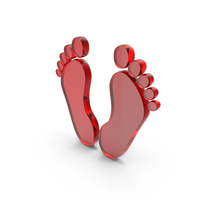 Foot Prints Icon Glass PNG & PSD Images