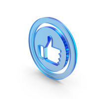 Blue Round Glass Like Symbol PNG & PSD Images