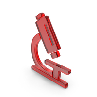 Red Glass Microscope Icon PNG & PSD Images