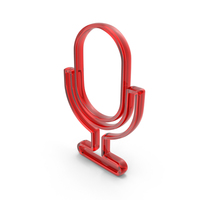 Outline Microphone Icon Glass PNG & PSD Images