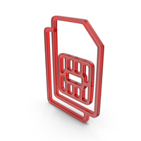 Out Line Dual Sim Card Icon Glass PNG & PSD Images