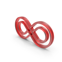 Red Glass Outline Infinity Icon PNG & PSD Images