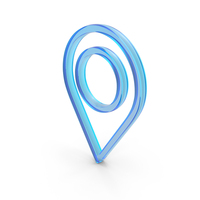 Out line Location Icon Glass PNG & PSD Images