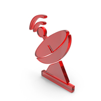 Satellite Antenna With Strong Signal Icon Glass PNG & PSD Images