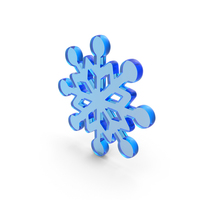Blue Glass Snowflake Icon PNG & PSD Images
