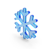 Blue Glass Snowflake Icon PNG & PSD Images