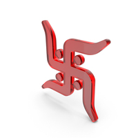 Red Glass Swastika Symbol PNG & PSD Images