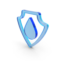 Waterproof Icon Glass PNG & PSD Images