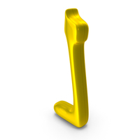 Golden Farsi Arabic Letter II PNG & PSD Images