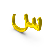 Golden Farsi Arabic Letter S PNG & PSD Images