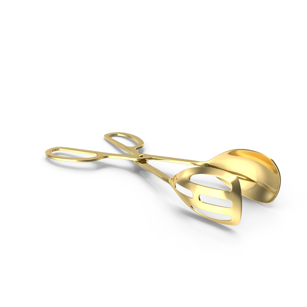 Buffet Scissor Salad Tongs Gold PNG & PSD Images