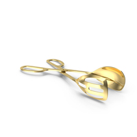 Buffet Scissor Salad Tongs Gold PNG & PSD Images