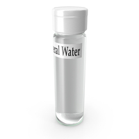 Mineral Water In Modern Glass Bottle PNG & PSD Images