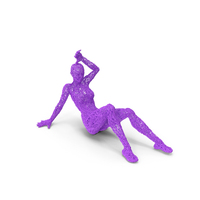 Purple Wire Sculpture Woman PNG & PSD Images