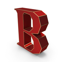 Lowpoly Letter B PNG & PSD Images