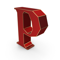 Lowpoly Letter P PNG & PSD Images