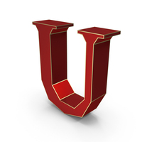 Lowpoly Letter U PNG & PSD Images