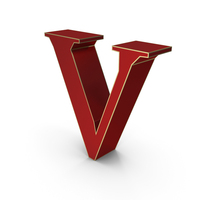 Lowpoly Letter V PNG & PSD Images