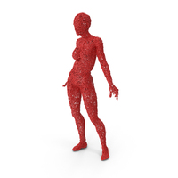 Red Wire Sculpture Woman PNG & PSD Images