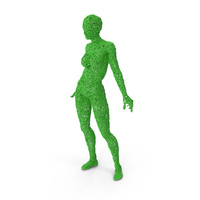 Green Wire Sculpture Woman PNG & PSD Images
