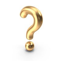 Gold Question Mark Symbol PNG & PSD Images
