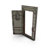 Rusted Metal Bunker Door Open PNG & PSD Images