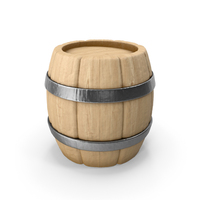 Small Unfinished Wooden Barrel PNG & PSD Images
