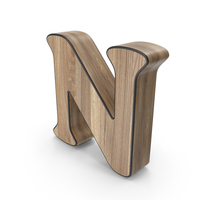 Wooden Letter N PNG & PSD Images