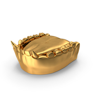 Golden Animal Mouth Lower Jaw With Tongue PNG & PSD Images