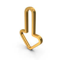Gold Download Arrow Outline Icon PNG & PSD Images
