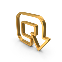 Gold Refresh Outline Turn Icon PNG & PSD Images
