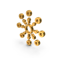 Gold Unit Monad Ace Entity Network Community Social Network Icon PNG & PSD Images