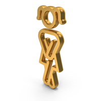 Women Toilet Ladies Toilet Symbol Gold PNG & PSD Images