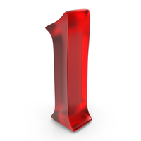 Colored Glass Matte Number One PNG & PSD Images