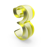Colored Glass Matte Number 3 PNG & PSD Images