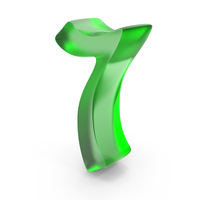 Colored Glass Matte Number 7 PNG & PSD Images