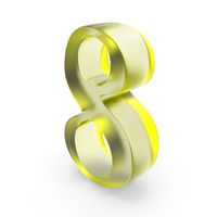 Colored Glass Matte Number Eight PNG & PSD Images