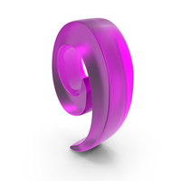 Colored Glass Matte Number 9 PNG & PSD Images