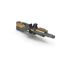 Gold Plasma Rifle PNG & PSD Images