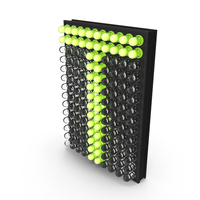 LED Matrix Letter T PNG & PSD Images