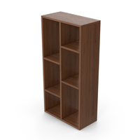 Bookshelf Cabinet Dark Wood PNG & PSD Images