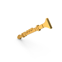 Flute Music Instrument Icon Gold PNG & PSD Images