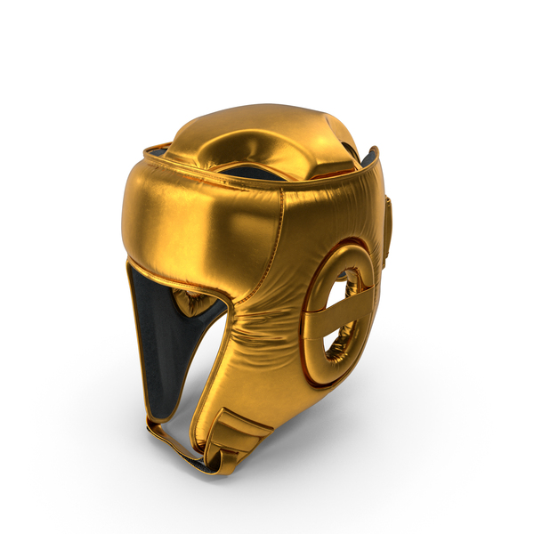 Boxing Training Helmet Gold PNG & PSD Images